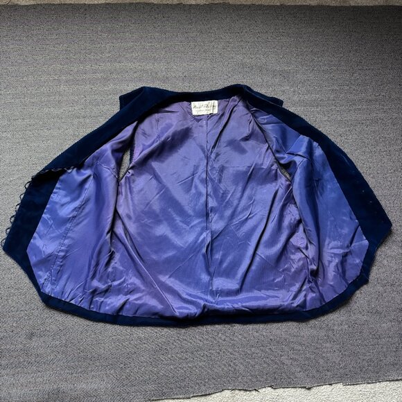 XS Velour Buttoned Vest Vintage Marshall Fields - Picture 14 of 17